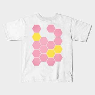 Pink Honeycomb Kids T-Shirt